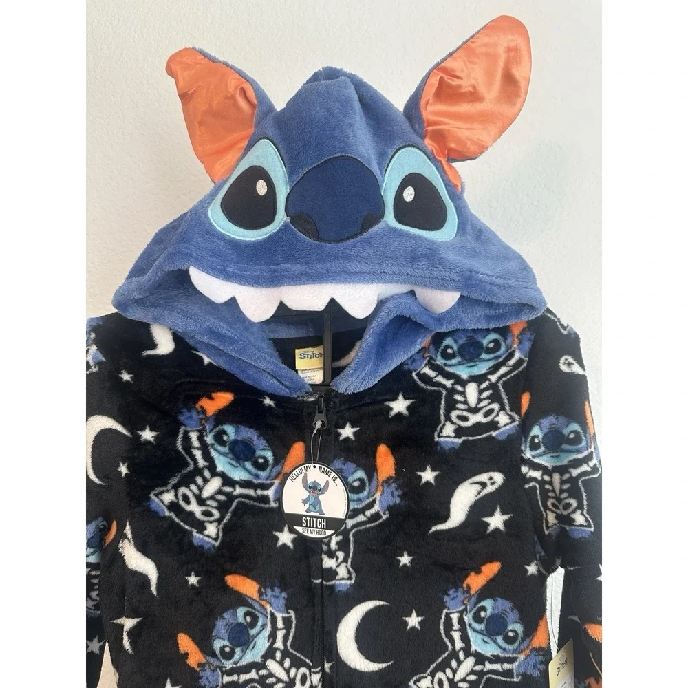 NWT Women's XSmall (0-4) Stitch Halloween Novelty Cosplay One Piece Pajama - Picture 2 of 7